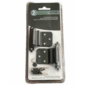 Liberty Hardware H0104AL-VBC-U Self Closing 3/8” Inset Hinge bronze with copper